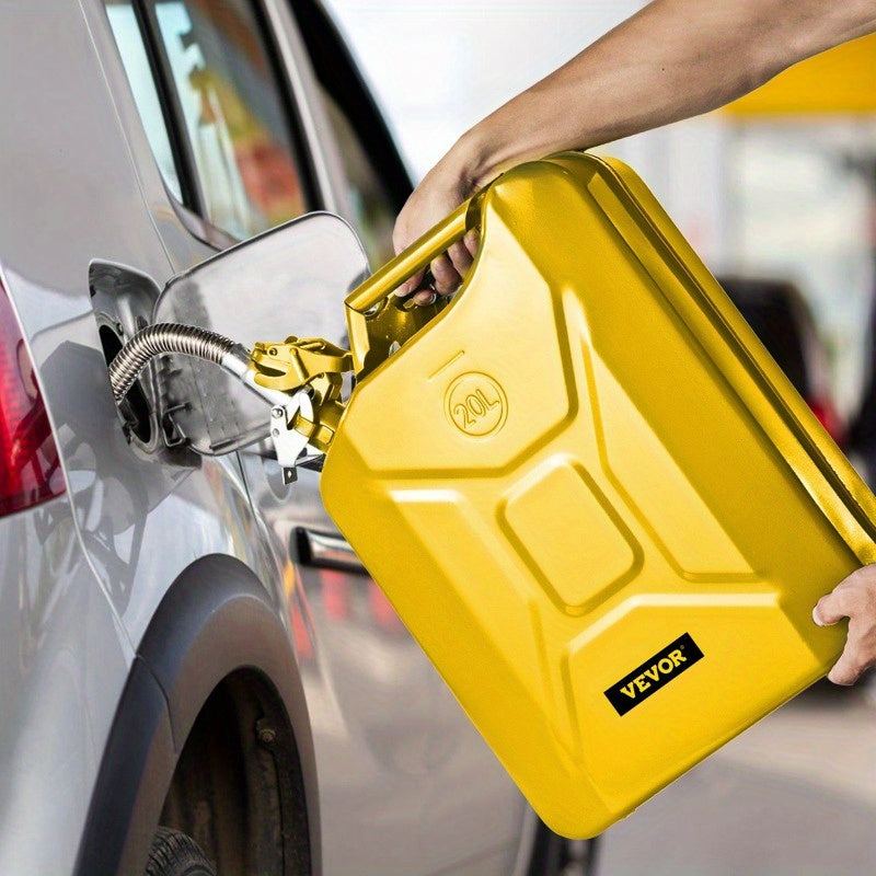 Jerry Fuel Can 5.3 Gallon 20 L Portable Jerry Gas Can with Flexible Spout System Rustproof and Heat Resistant